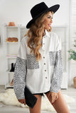 Contrast Leopard Denim Jacket