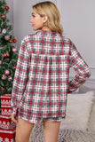 Red Plaid Long Sleeve Christmas Pajama Set
