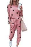 Star Print Two-Piece Set Sports Wear