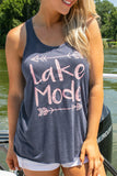 Lake Mode Ruffled O-Neck Tank Top