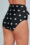 Plaid Print Front Tie High Waist Bikini Bottoms