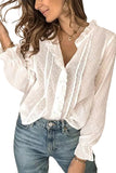 Polka Dot Ruffled Buttoned Shirt