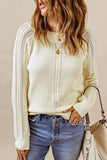 Plain Off Shoulder Knit Pullover Sweater