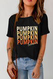 PUMPKIN SEASON Letter Print Short Sleeve T Shirt