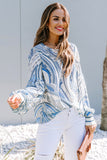 Printed Lantern Sleeve Top
