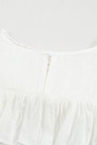 Lace Splicing Ruffled Short Sleeve T-shirt