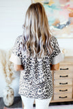 Fierce Leopard Print Color Blocking Tee