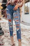 Distressed Slim-fit High Rise Jeans