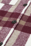 Plaid Print Pocket Women Shacket