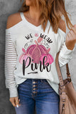 Pumpkin Graphic Print V Neck Top