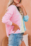 Colorblock The Sun Cotton Blend Tie Dye Hoodie