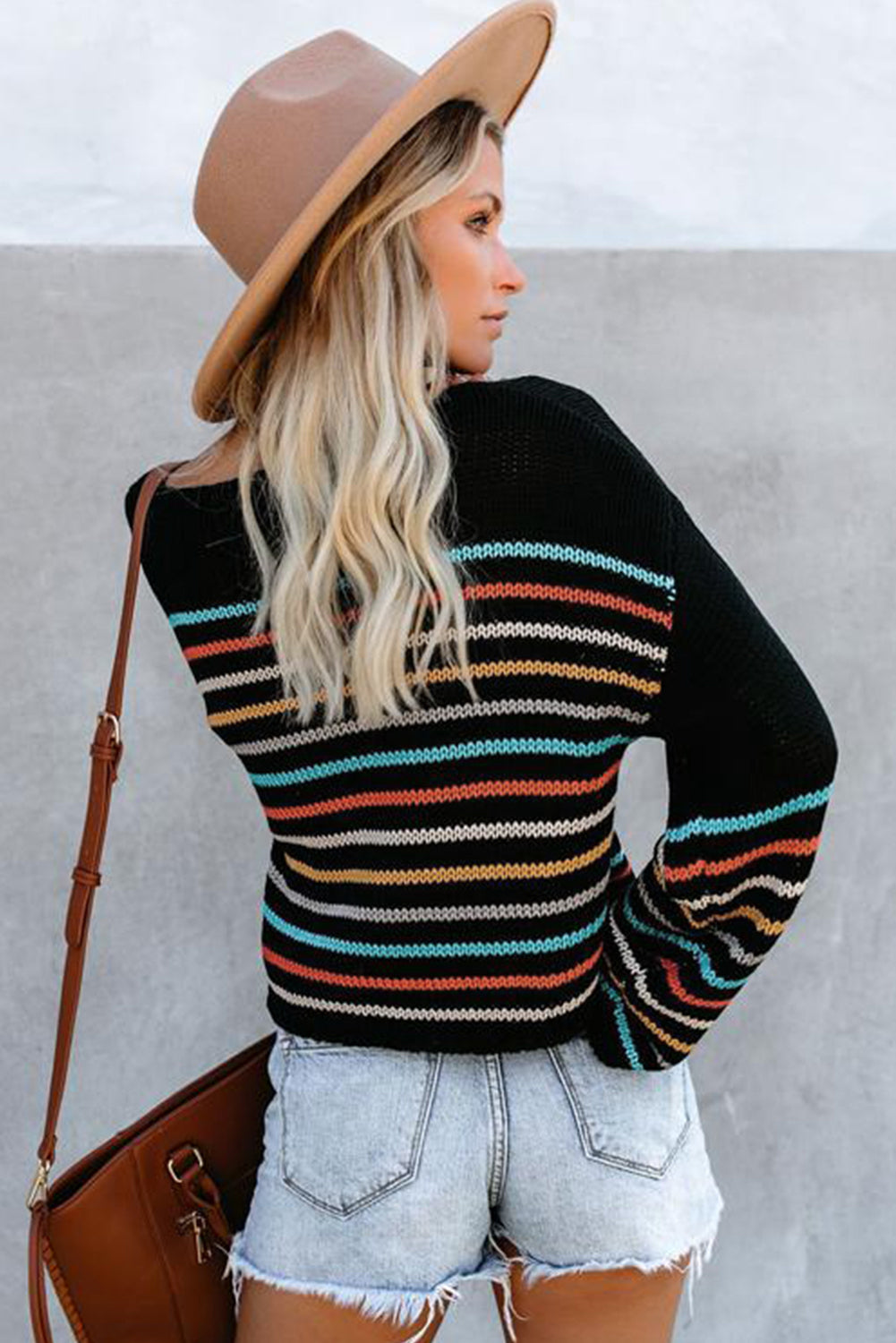 Rainbow Stripe Pattern Sweater