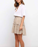 High Waist Ruffle Skirt Floral Print Skirt