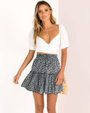 Ruffle Skirt Floral Print Skirt