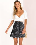 Ruffle Skirt Floral Print Skirt