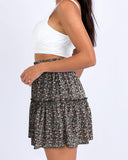 Ruffle Skirt Floral Print Skirt