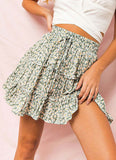 Ruffle Skirt Floral Print Skirt