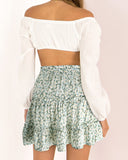 Ruffle Skirt Floral Print Skirt