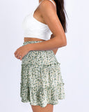 Ruffle Skirt Floral Print Skirt