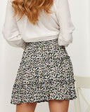 Ruffle Skirt Floral Print Skirt