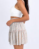 Ruffle Skirt Floral Print Skirt