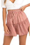 High Waist Ruffle Skirt Floral Print Skirt