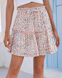 Ruffle Skirt Floral Print Skirt