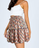 Ruffle Skirt Floral Print Skirt