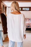 Smocked Cuffs Shift Blouse