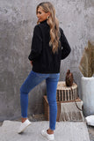 Turn-down Collar Long Sleeve Zipper Fleece Pullover Sweatshirt