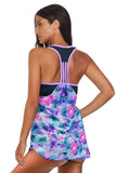 Floral Print Racerback Tankini Top