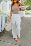 V-Neck Ribbed Knitted Crop Top