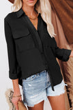 Turn-down Collar Pocketed Button Shirt