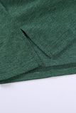 Oversized Mineral Wash Cotton Blend V Neck Short Sleeves Top