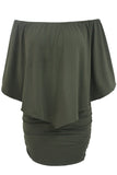 Plus Size Multiple Dressing Layered Dark Blue Mini Poncho Dress