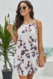 White Sleeveless Summer Floral Print Dress