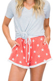 Salmon Star Print Leisure Shorts