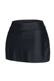 Plus Size Black Skirted Swim Bikini Bottom