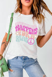 White Everything Happens For A Reason Graphic Tee