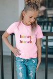 Family Matching Honey Bunch Letter Print Crewneck Girl's T Shirt