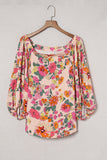 Water Painting Flowers Sexy Off Shoulder Top