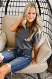 Solid Color Crew Neck Tee