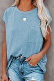 Pocketed Tee with Side Slits