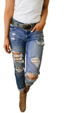 Medium Wash Beach Bum Destroyed Boyfriend Jeans