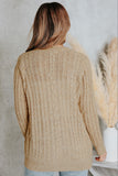 Buttons Front Cable Knit Cardigan