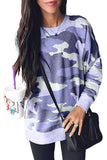 Khaki Green Digital Camo Print Sweatshirt