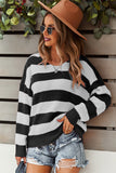 Striped Colorblock Knit Sweater