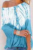 Fashion Casual Tie Dye Print Blouse