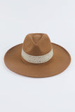 Aztec Embroidery Retro  Flat Fedora Hat