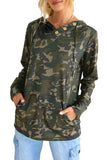 Camo Print Kangaroo Pocket Hoodie